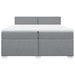 Pat box spring cu saltea, gri deschis, 200x200 cm, textil - WALTI WALTI