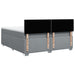 Pat box spring cu saltea, gri deschis, 200x200 cm, textil - WALTI WALTI