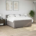 Pat box spring cu saltea, gri taupe, 200x200 cm, textil - WALTI WALTI