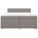 Pat box spring cu saltea, gri taupe, 200x200 cm, textil - WALTI WALTI