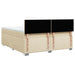Pat box spring cu saltea, crem, 200x200 cm, textil - WALTI WALTI