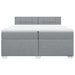 Pat box spring cu saltea, gri deschis, 200x200 cm, textil - WALTI WALTI