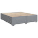 Pat box spring cu saltea, gri deschis, 200x200 cm, textil - WALTI WALTI