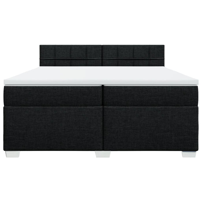 Pat box spring cu saltea, negru, 200x200 cm, textil - WALTI WALTI