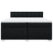 Pat box spring cu saltea, negru, 200x200 cm, textil - WALTI WALTI