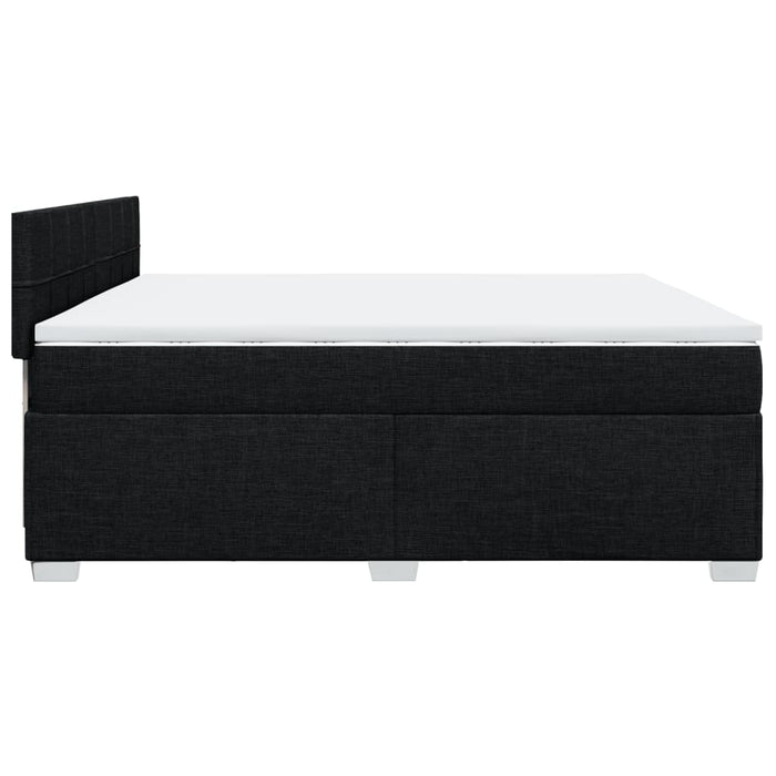 Pat box spring cu saltea, negru, 200x200 cm, textil - WALTI WALTI