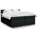 Pat box spring cu saltea, negru, 200x200 cm, textil - WALTI WALTI