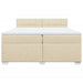 Pat box spring cu saltea, crem, 200x200 cm, textil - WALTI WALTI