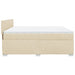 Pat box spring cu saltea, crem, 200x200 cm, textil - WALTI WALTI