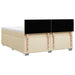 Pat box spring cu saltea, crem, 200x200 cm, textil - WALTI WALTI