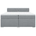 Pat box spring cu saltea, gri deschis, 200x200 cm, textil - WALTI WALTI