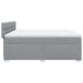 Pat box spring cu saltea, gri deschis, 200x200 cm, textil - WALTI WALTI