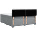 Pat box spring cu saltea, gri deschis, 200x200 cm, textil - WALTI WALTI