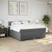 Pat box spring cu saltea, gri închis, 200x200 cm, textil - WALTI WALTI