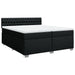 Pat box spring cu saltea, negru, 200x200 cm, textil - WALTI WALTI