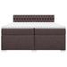 Pat box spring cu saltea, maro închis, 200x200 cm, textil - WALTI WALTI