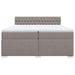 Pat box spring cu saltea, gri taupe, 200x200 cm, textil - WALTI WALTI