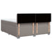 Pat box spring cu saltea, gri taupe, 200x200 cm, textil - WALTI WALTI