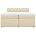 Pat box spring cu saltea, crem, 200x200 cm, textil - WALTI WALTI