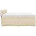 Pat box spring cu saltea, crem, 200x200 cm, textil - WALTI WALTI