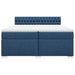 Pat box spring cu saltea, albastru, 200x200 cm, textil - WALTI WALTI