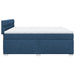 Pat box spring cu saltea, albastru, 200x200 cm, textil - WALTI WALTI