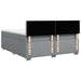 Pat box spring cu saltea, gri deschis, 200x200 cm, textil - WALTI WALTI