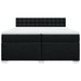Pat box spring cu saltea, negru, 200x200 cm, textil - WALTI WALTI