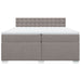 Pat box spring cu saltea, gri taupe, 200x200 cm, textil - WALTI WALTI