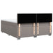 Pat box spring cu saltea, gri taupe, 200x200 cm, textil - WALTI WALTI