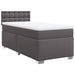 Pat box spring cu saltea, gri, 80x200 cm, piele ecologică - WALTI WALTI