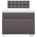 Pat box spring cu saltea, gri, 80x200 cm, piele ecologică - WALTI WALTI