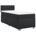 Pat box spring cu saltea, negru, 90x190 cm, piele ecologică - WALTI WALTI