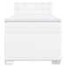 Pat box spring cu saltea, alb, 90x190 cm, piele ecologică - WALTI WALTI