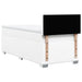 Pat box spring cu saltea, alb, 90x190 cm, piele ecologică - WALTI WALTI