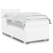 Pat box spring cu saltea, alb, 90x190 cm, piele ecologică - WALTI WALTI
