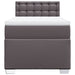 Pat box spring cu saltea, gri, 90x190 cm, piele ecologică - WALTI WALTI