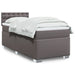 Pat box spring cu saltea, gri, 90x190 cm, piele ecologică - WALTI WALTI