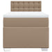 Pat box spring cu saltea, cappuccino, 90x190 cm piele ecologică - WALTI WALTI