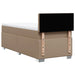 Pat box spring cu saltea, cappuccino, 90x190 cm piele ecologică - WALTI WALTI