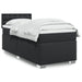 Pat box spring cu saltea, negru, 90x200 cm, piele ecologică - WALTI WALTI