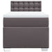 Pat box spring cu saltea, gri, 90x200 cm, piele ecologică - WALTI WALTI