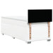 Pat box spring cu saltea, alb, 100x200 cm, piele ecologică - WALTI WALTI
