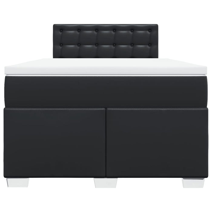 Pat box spring cu saltea, negru, 120x190 cm, piele ecologică - WALTI WALTI