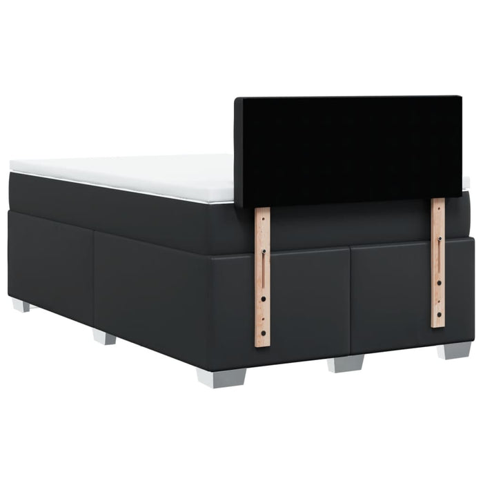 Pat box spring cu saltea, negru, 120x190 cm, piele ecologică - WALTI WALTI