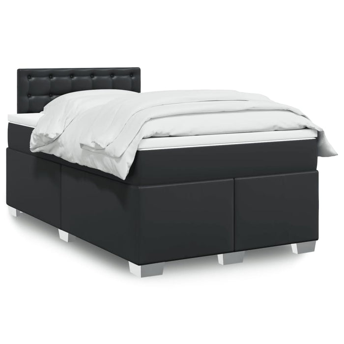 Pat box spring cu saltea, negru, 120x190 cm, piele ecologică - WALTI WALTI