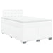 Pat box spring cu saltea, alb, 120x190 cm, piele ecologică - WALTI WALTI