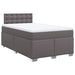 Pat box spring cu saltea, gri, 120x190 cm, piele ecologică - WALTI WALTI
