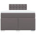 Pat box spring cu saltea, gri, 120x190 cm, piele ecologică - WALTI WALTI
