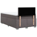 Pat box spring cu saltea, gri, 120x190 cm, piele ecologică - WALTI WALTI